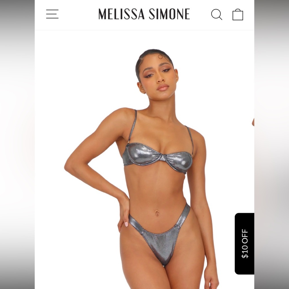 Melissa Simone Gun Metal Swim.